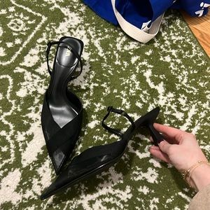 Never Worn Zara Mesh Slingbacks